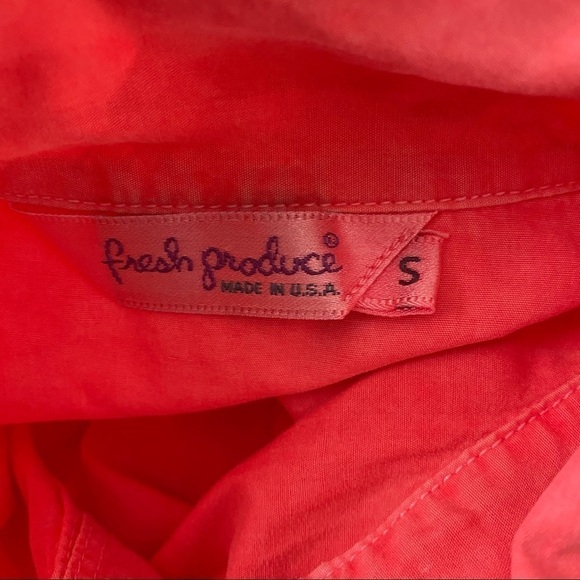 Fresh Produce Pink Long Sleeve Button Snap Shirt S - Picture 2 of 4